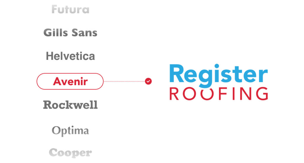 Register Roofing Branding Typography